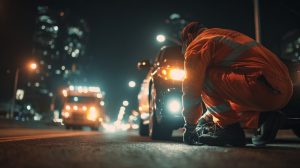 Car lockout service near me – Tow Truck Now technician unlocking a vehicle safely in Vancouver.