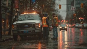 Tow truck assisting a stranded driver in Vancouver